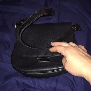 Esprit shoulder bag black leather vintage